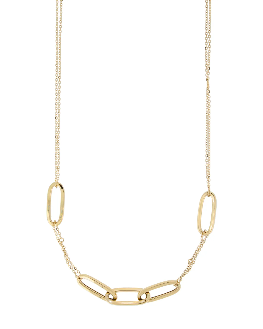 18CT Y/G FANCY PAPERCLIP 45cm